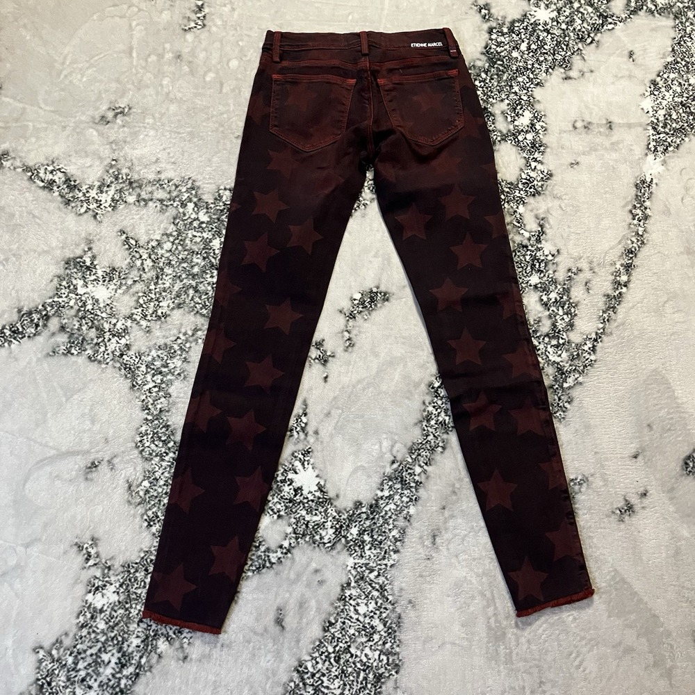 Étienne Marcel Roos Skinny Jeans‎ Womens Sz 24 With Red Star Graphic Print - Picture 6 of 10